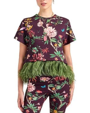 La DoubleJ La Scala Tee With Feathers Placee - Red