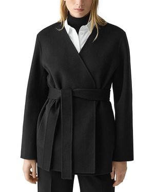 Theory Wool & Cashmere Wrap Jacket - Black