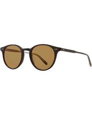 Garrett Leight Clune Round Sunglasses, 47Mm - Metallic