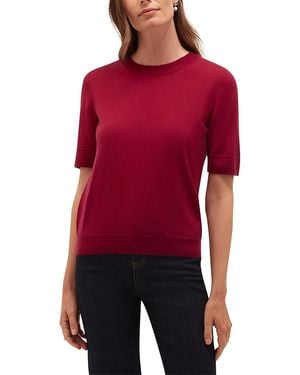Hobbs Winnie Knitted Wool Tee - Red