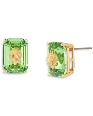 Kurt Geiger Signature Eagle Gem Stud Earrings - Green