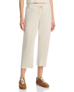 PERFECTWHITETEE Eliana Terry Cropped Sweatpants - Natural