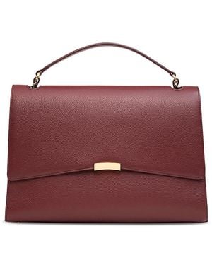 BY BANOO Core Collection Signature Leather Briefcase - Red