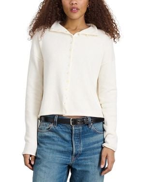 Alex Mill Taylor Rollneck Cardigan - White