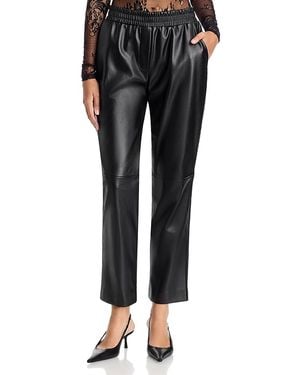 Tahari The Madelyn Faux Leather Pants - Black