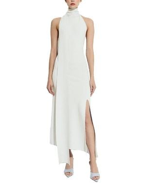 LAPOINTE Matte Viscose Halterneck Dress - White