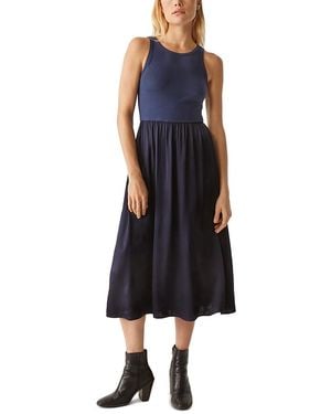 Michael Stars Bridgette Mixed Media Tank Dress - Blue