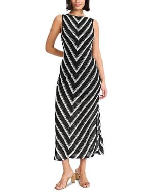 Donna Morgan Crochet Sleeveless Midi Dress - Black