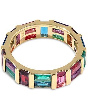 Kendra Scott Jamie Baguette Crystal Eternity Band Ring - Blue