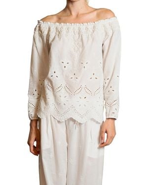 Calypso St. Barth Fleur Top - White