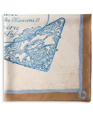 Prada Printed Silk Twill Scarf, 90 X 90 Cm - Blue