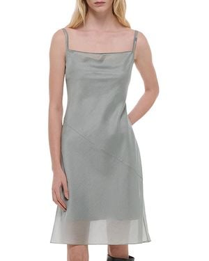 Helmut Lang Airy Sheer Slip Dress - Gray