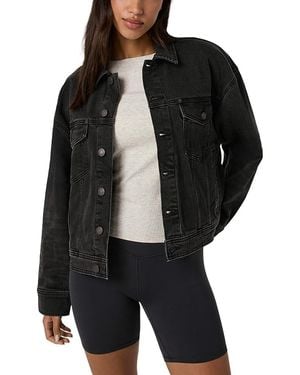 Vuori Cotton Blend Denim Trucker Jacket - Black