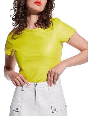 AS by DF New Guard Recycled Leather Tee - Yellow