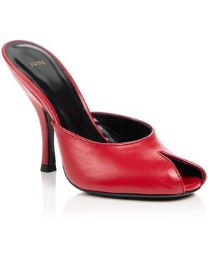 Jude Date Mule Pumps - Red