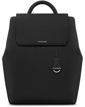 Maison De Sabre Medium Leather Soft Backpack - Black