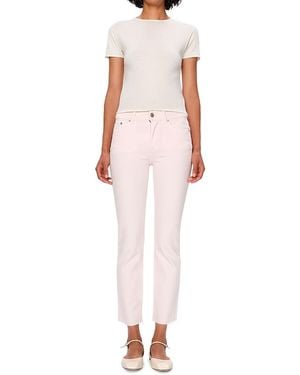 DL1961 Mara High Rise Ankle Straight Jeans - Pink