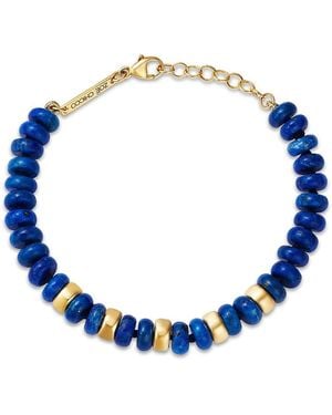 Zoe Chicco 14K Lapis Rondelle Bead Bracelet - Blue