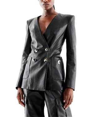 AS by DF Claude Recycled Leather Blazer - Black