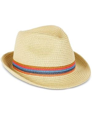 Paul Smith Artist Stripe Trilby Hat - White