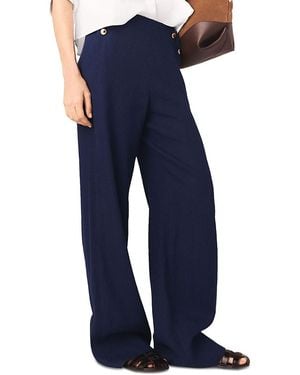 Maje Linen Blend Bridge Pants - Blue