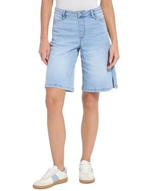 Lyssé Lennon Everyday High Rise Bermuda Jean Shorts - Blue