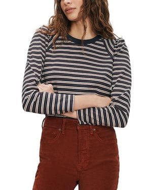 Veronica Beard Mason Cotton Blend Baseball Tee - Brown