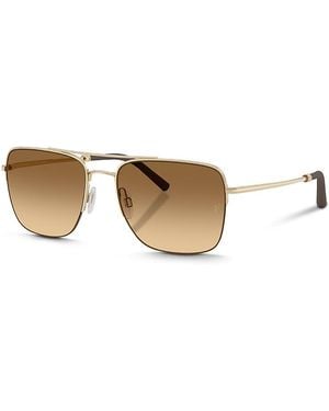 Oliver Peoples Aviator Sunglasses, 56Mm - Natural