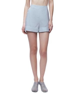 Nocturne High Waist Mini Shorts - Blue