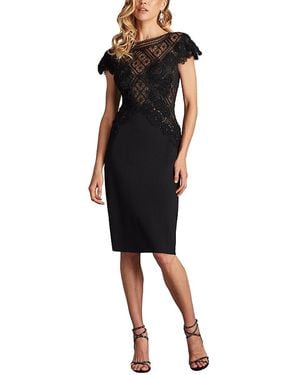 Tadashi Shoji Madigan Embroidered Bodice Cocktail Dress - Black