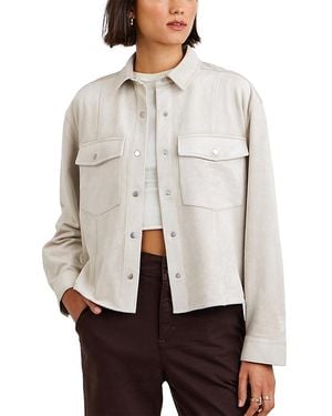 Bella Dahl Seamed Pocket Shacket - White