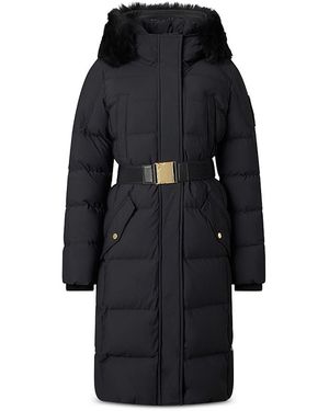 Moose Knuckles Gilded Belted Down Parka - Black