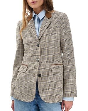 Rag & Bone Evia Plaid Blazer - Gray