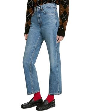 Sandro Charmant High Rise Straight Leg Jeans - Blue