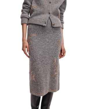 Rag & Bone Iris Beaded Pencil Skirt - Gray