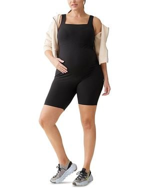 Ingrid & Isabel Short Maternity Unitard - Black