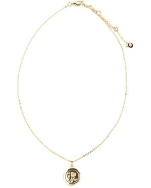 Aqua Pave June Birth Flower Pendant Necklace, 16 - White