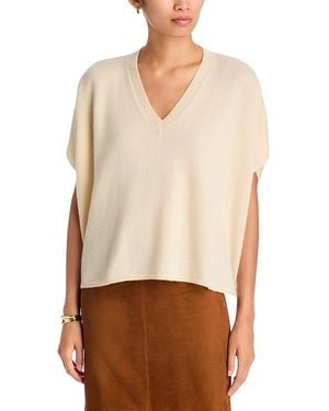 Majestic Filatures Cashmere Cap Sleeve Sweater - White