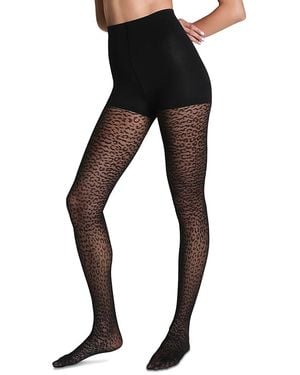 Spanx Iconic Leopard Fishnet - Black