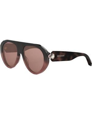 BVLGARI Serpenti Forever Pilot Sunglasses, 56Mm - Brown