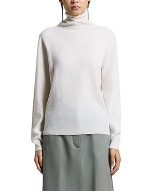 Peserico Pure Cashmere Turtleneck Sweater - White