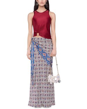Rabanne Paisley Maxi Skirt - Purple