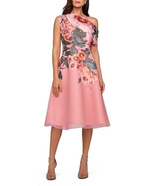Kay Unger Katherine Tea Length Dress - Pink