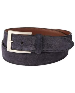 Jack Spade Italian Sueded Calfskin Dress Casual Belt - Gray