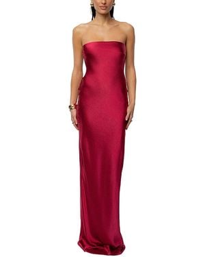 JLUXLABEL Regal Rising Satin Maxi Dress - Red