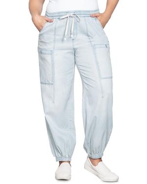 Standards & Practices Plus Size Low Slung Pull On Pants - Blue