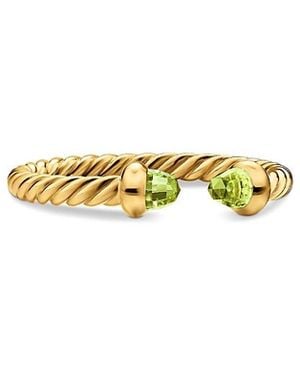 David Yurman Micro Cablespira Flex Open Ring - White