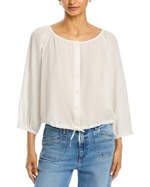 PAIGE Kinzie Tie Hem Blouse - White