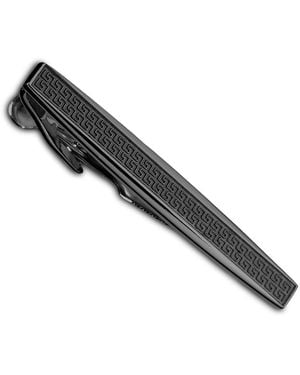 Link Up Greek Key Tie Bar - Metallic