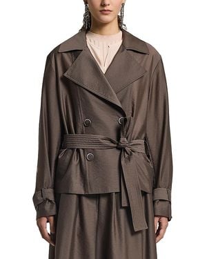 Peserico Belted Trench Coat - Brown